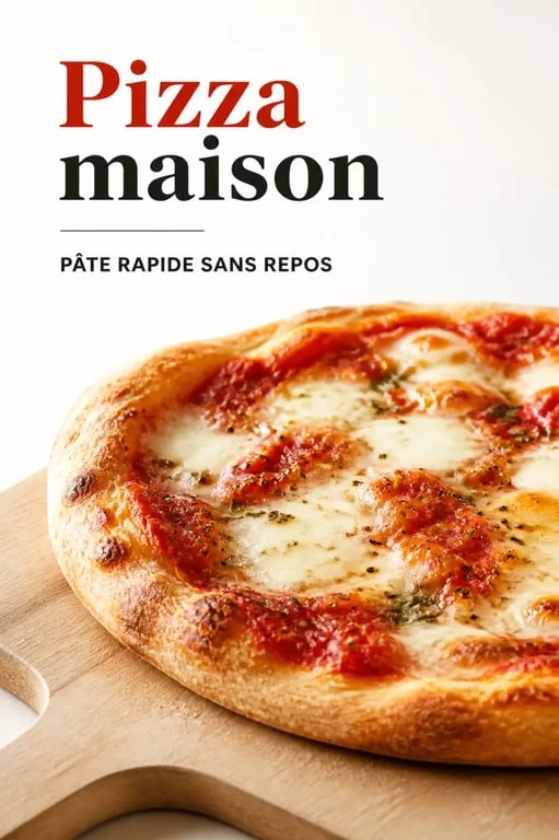 Recette pate à pizza rapide sans repos servie en pizza maison dorée et croustillante