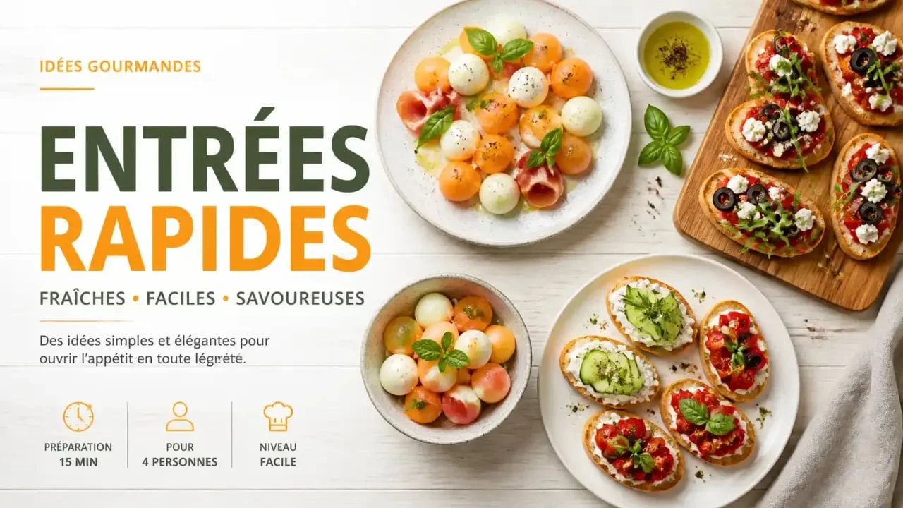 Idées d'entrées simples et rapides pour un dîner improvisé