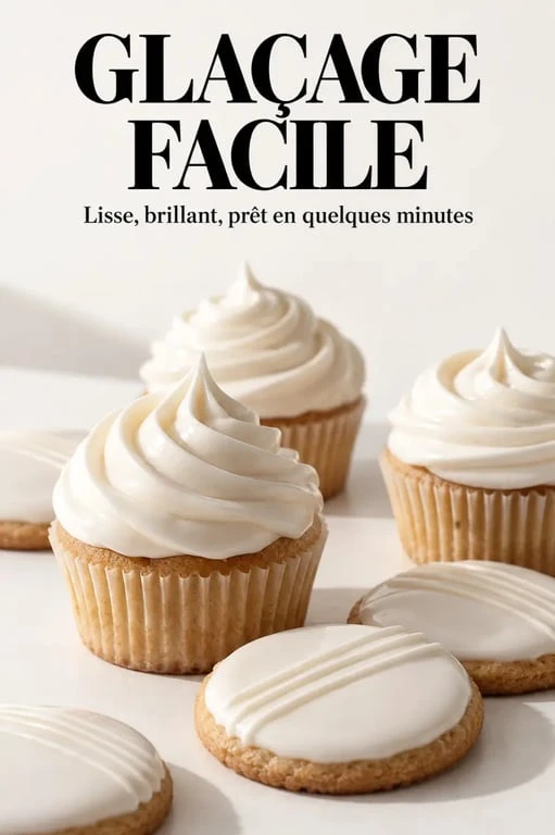 Recette glaçage facile sur biscuits et cupcakes décorés d’un glaçage blanc