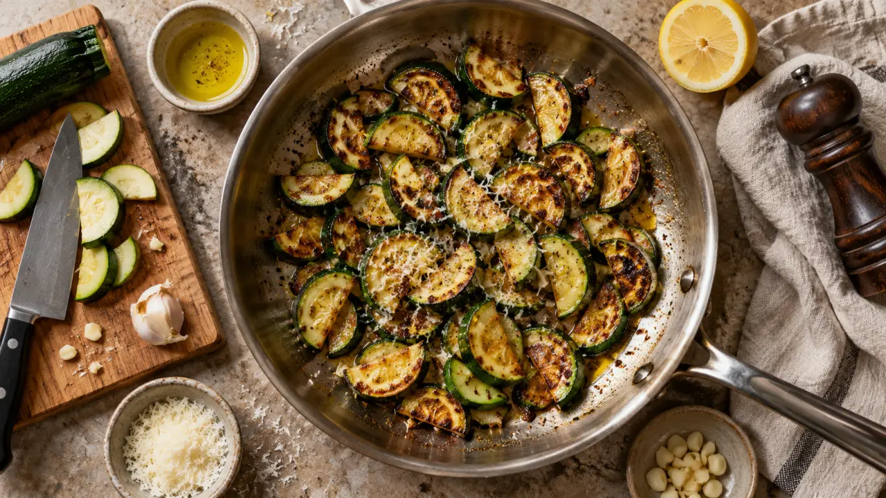 Courgette recette rapide : poêlée dorée en 15 minutes