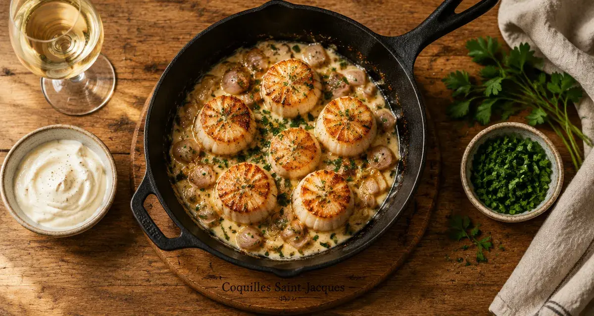 Recette de coquille st jacques facile : cuisson 1-2 minutes par face